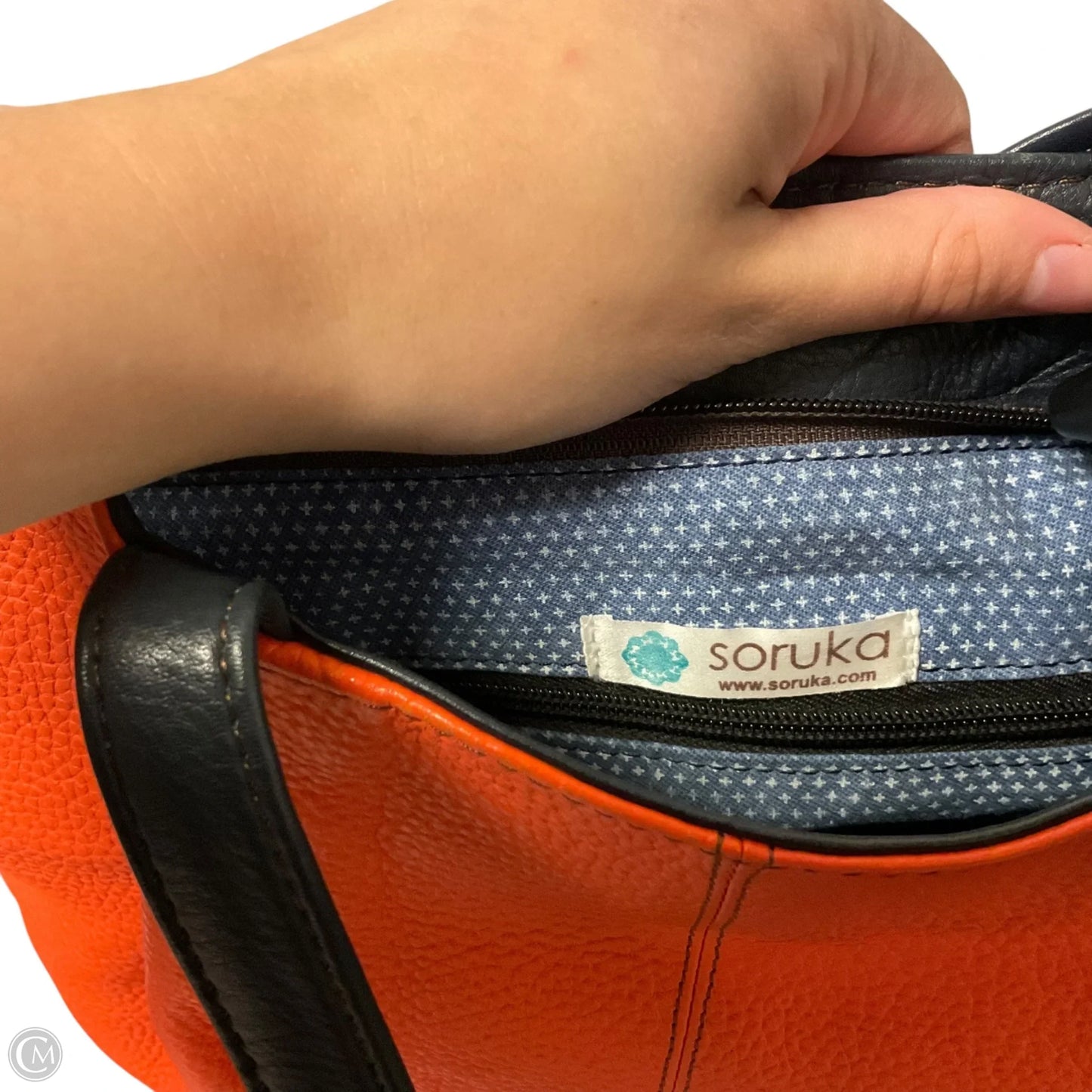 Handbag Leather By Clothes Mentor, Size: Medium