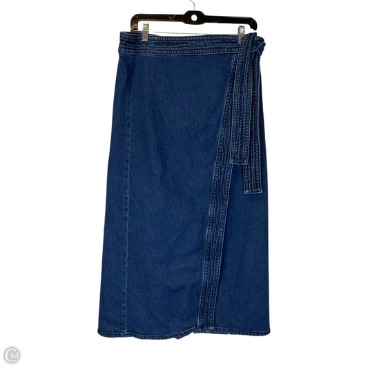 Skirt Maxi By Ann Taylor In Blue Denim, Size: 8