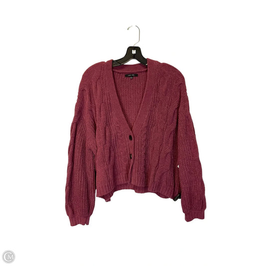 Sweater Cardigan By Love Tree In Pink, Size: L