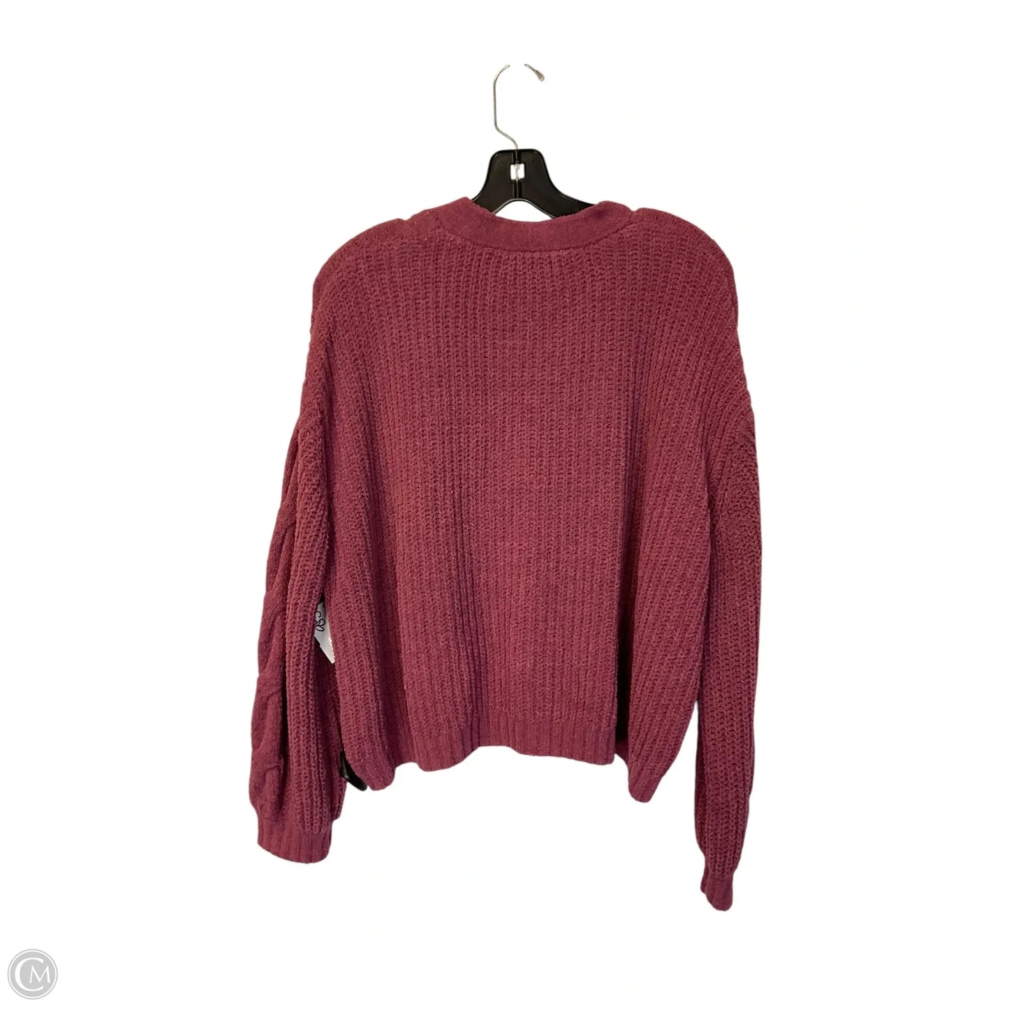 Sweater Cardigan By Love Tree In Pink, Size: L