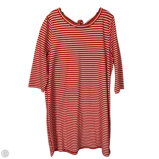 Dress Casual Short By Talbots In Orange & White, Size: 2x