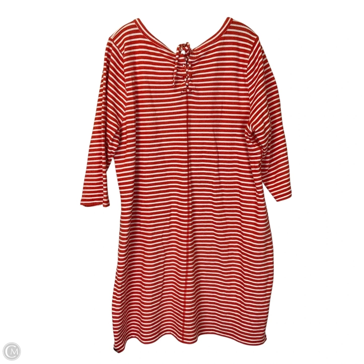 Dress Casual Short By Talbots In Orange & White, Size: 2x