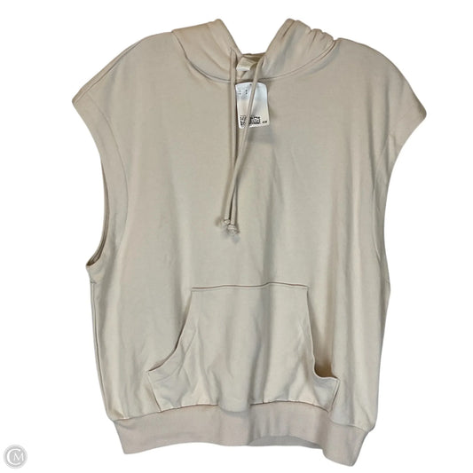 Sweatshirt Hoodie By H&m In Cream, Size: S