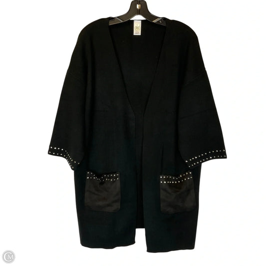 Sweater Cardigan By Clothes Mentor In Black, Size: L