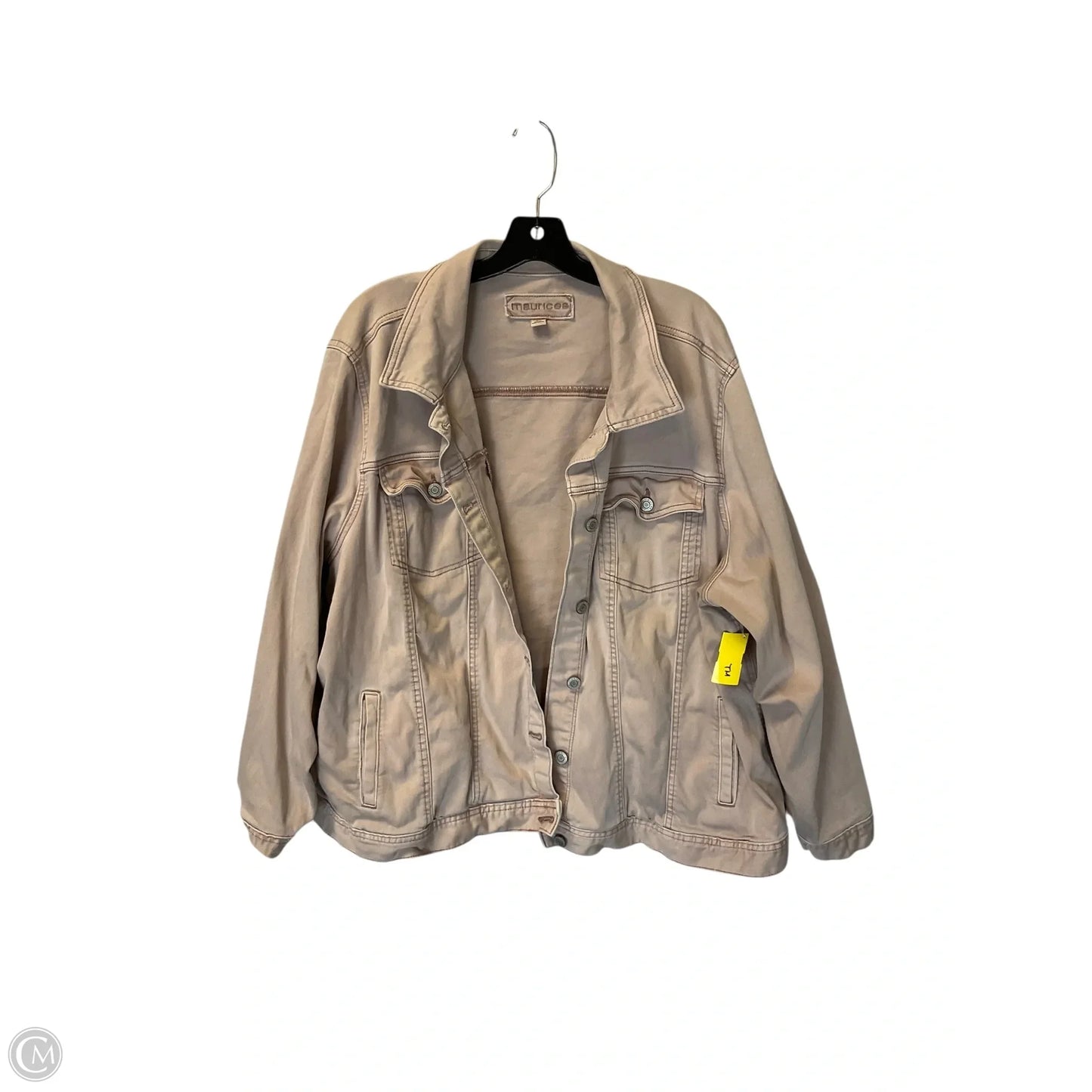 Jacket Denim By Maurices In Tan Denim, Size: 4x