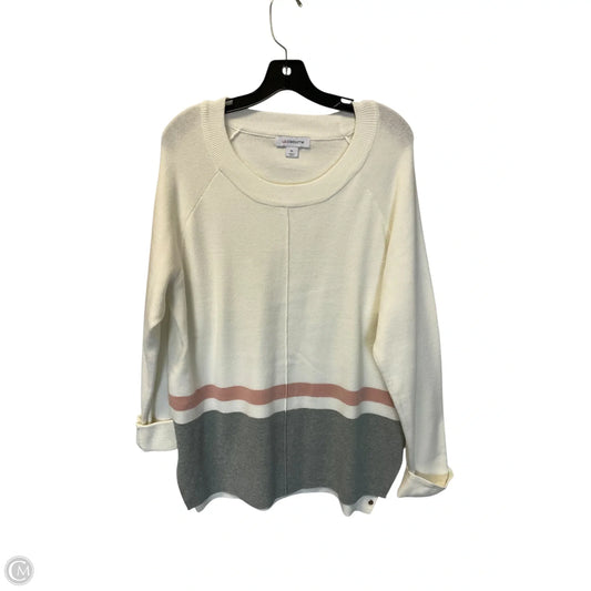 Sweater By Liz Claiborne In White, Size: Xl