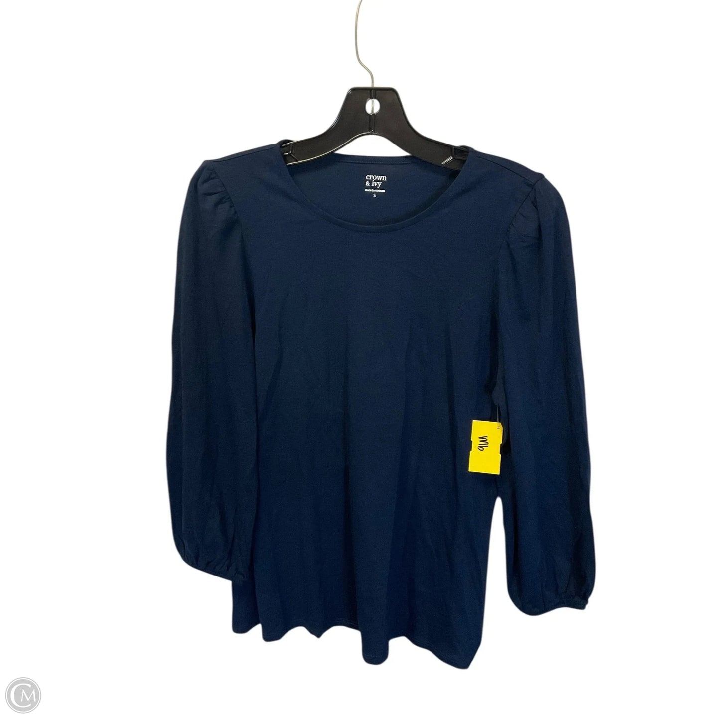 Top Long Sleeve By Crown And Ivy In Navy, Size: S