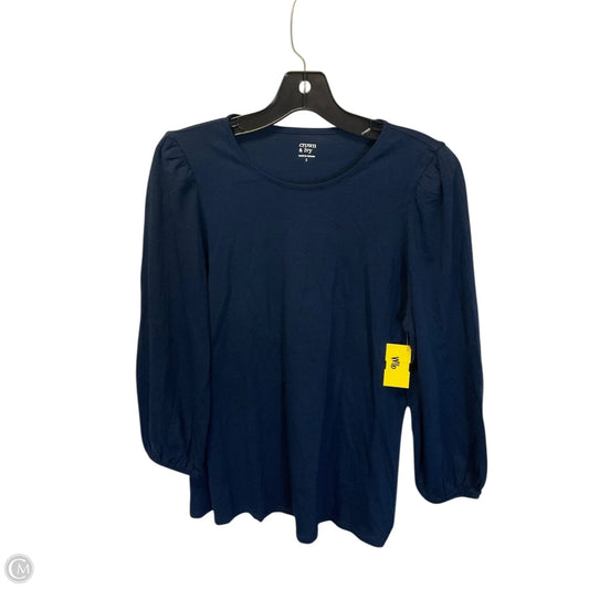 Top Long Sleeve By Crown And Ivy In Navy, Size: S