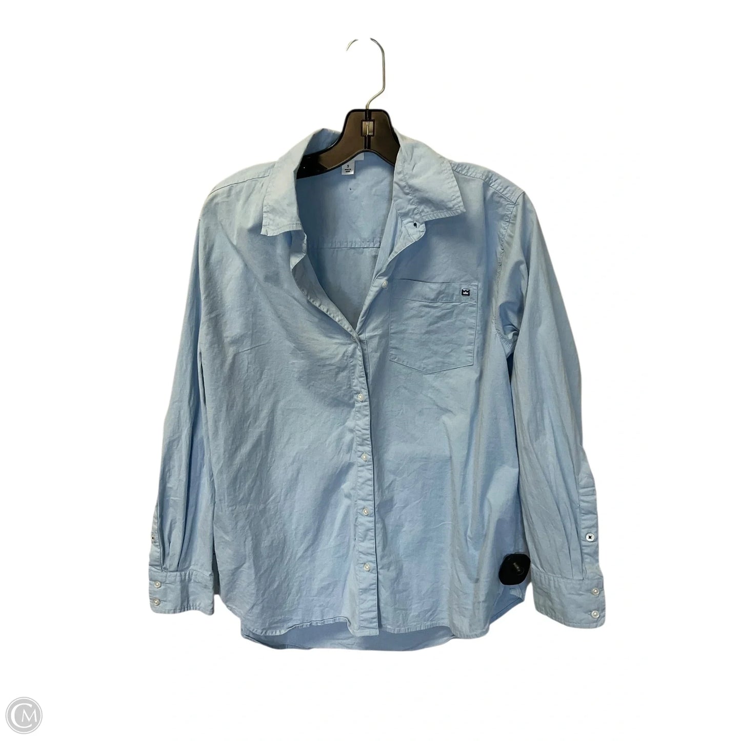 Top Long Sleeve Basic By Crown And Ivy In Blue, Size: S