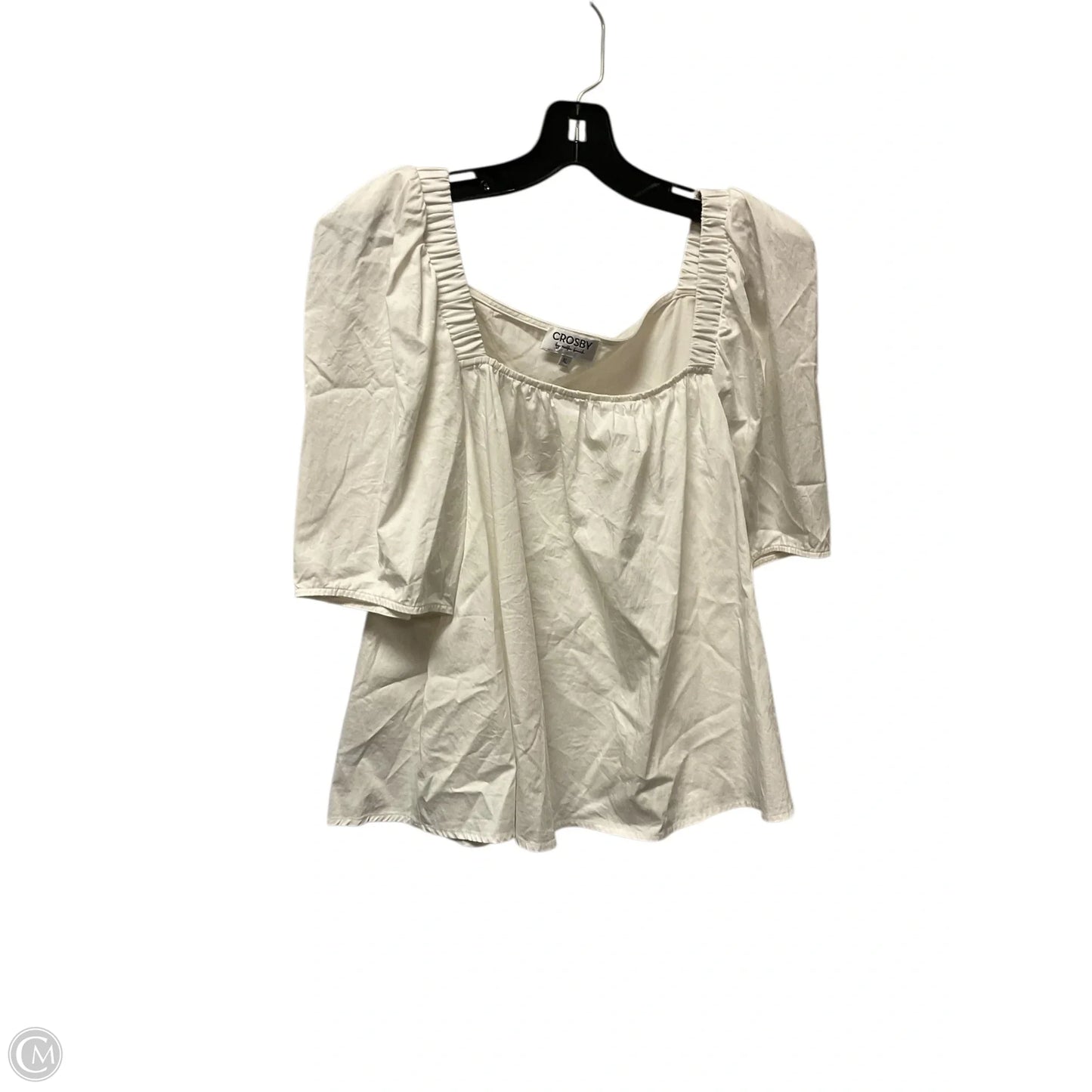 Top Short Sleeve By Crosby In White, Size: Xl