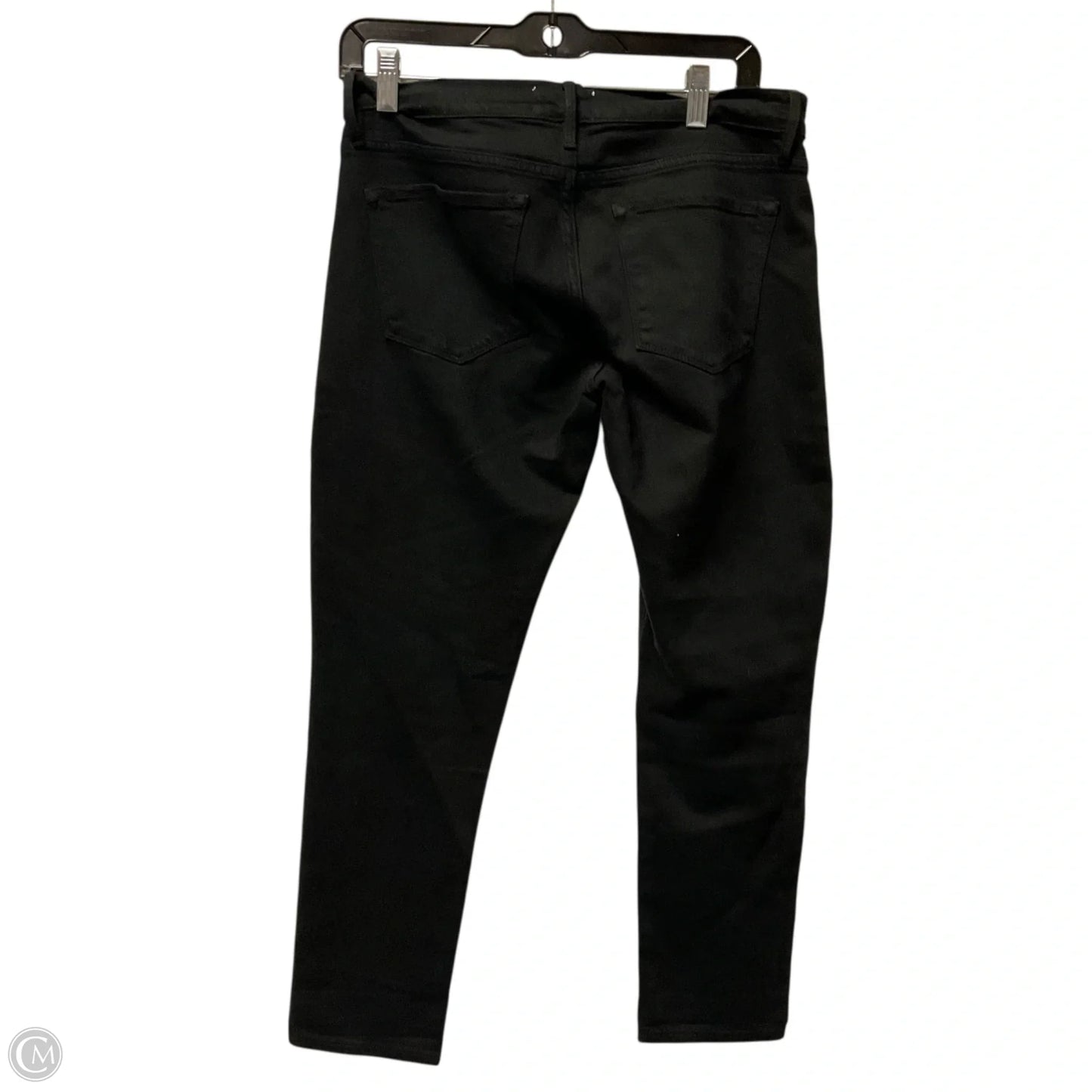 Jeans Skinny By Frame In Black Denim, Size: 6