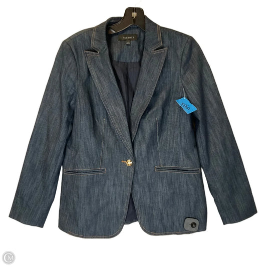 Blazer By Talbots In Blue Denim, Size: Xs