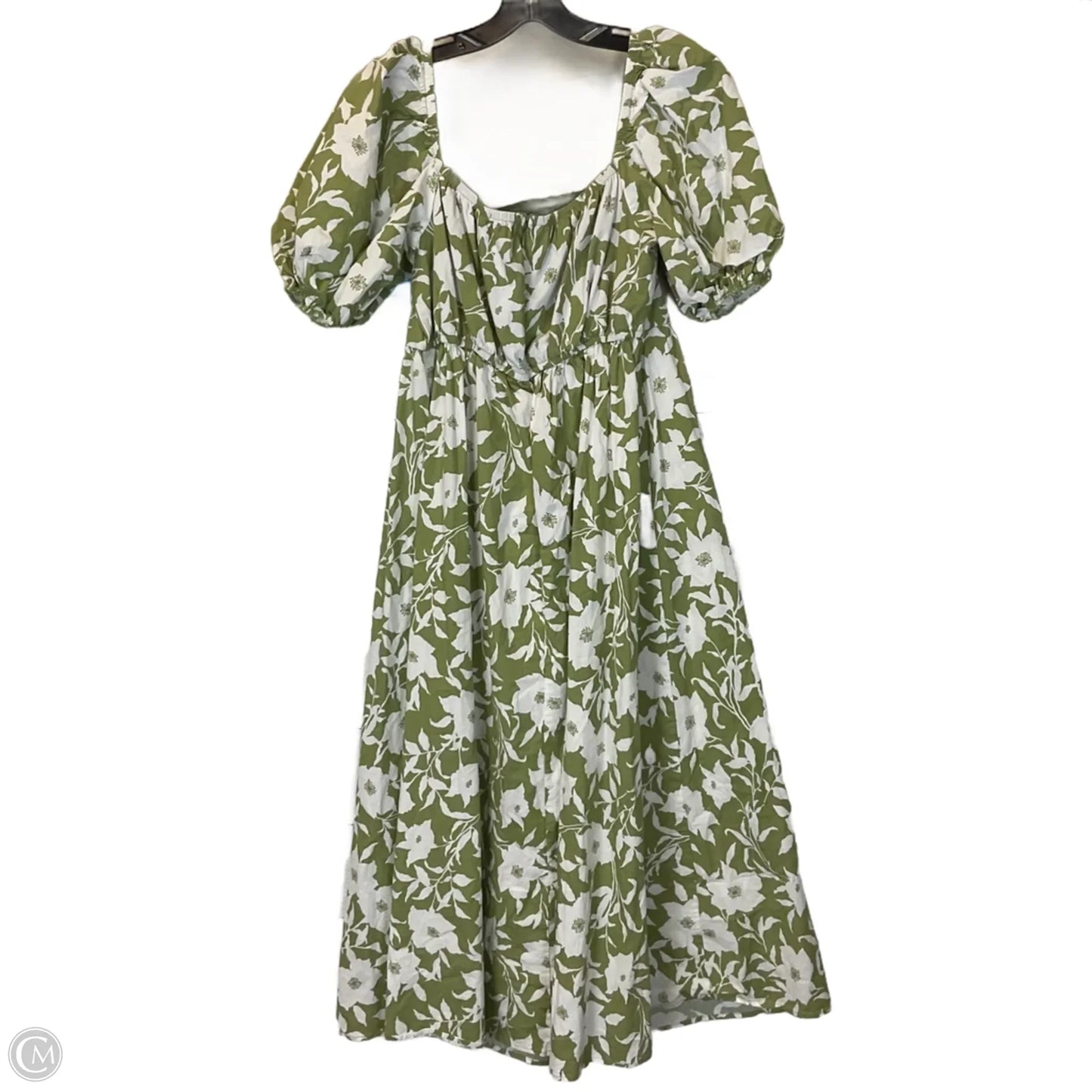 Dress Casual Maxi By Hudson In Green & White, Size: L