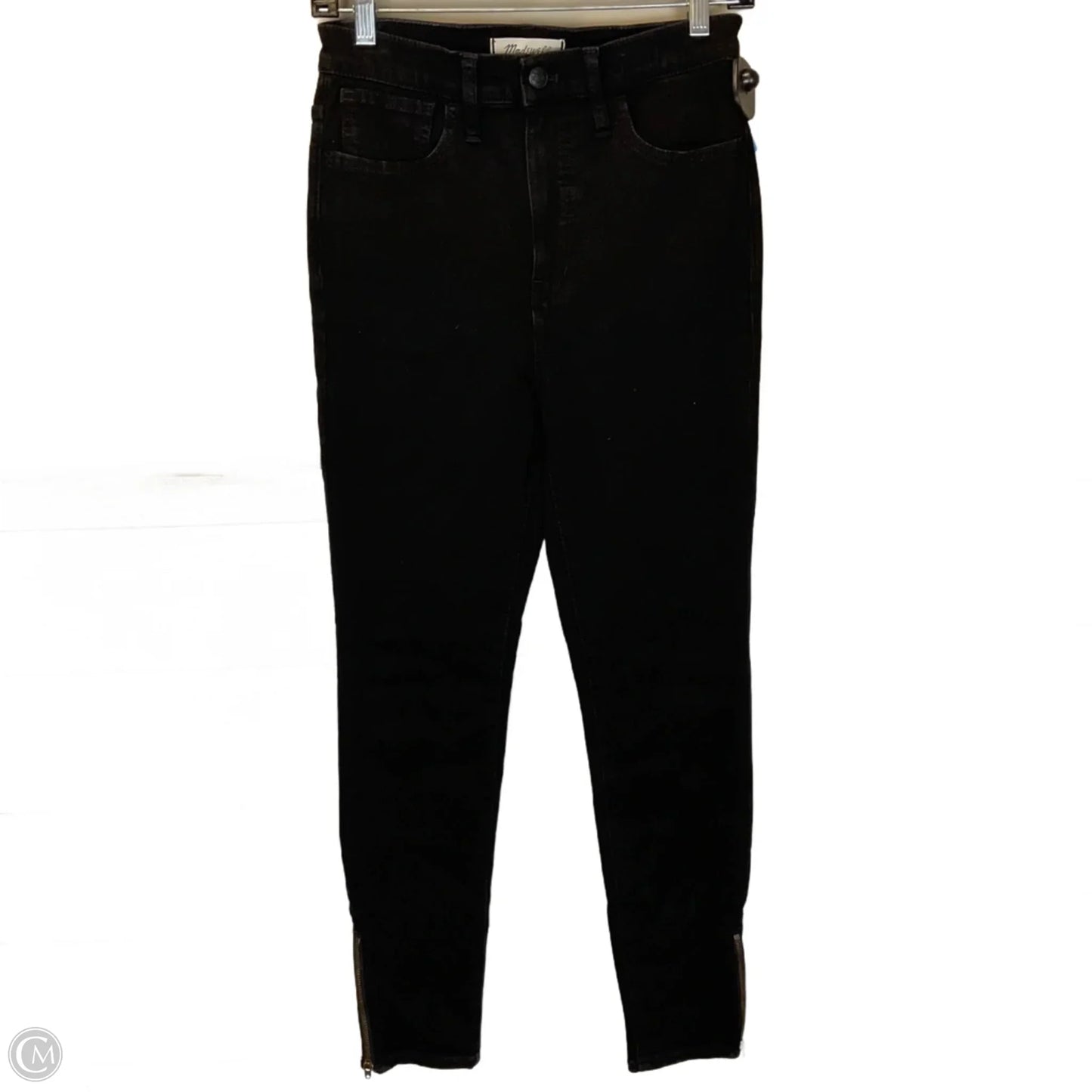 Jeans Skinny By Madewell In Black Denim, Size: 2