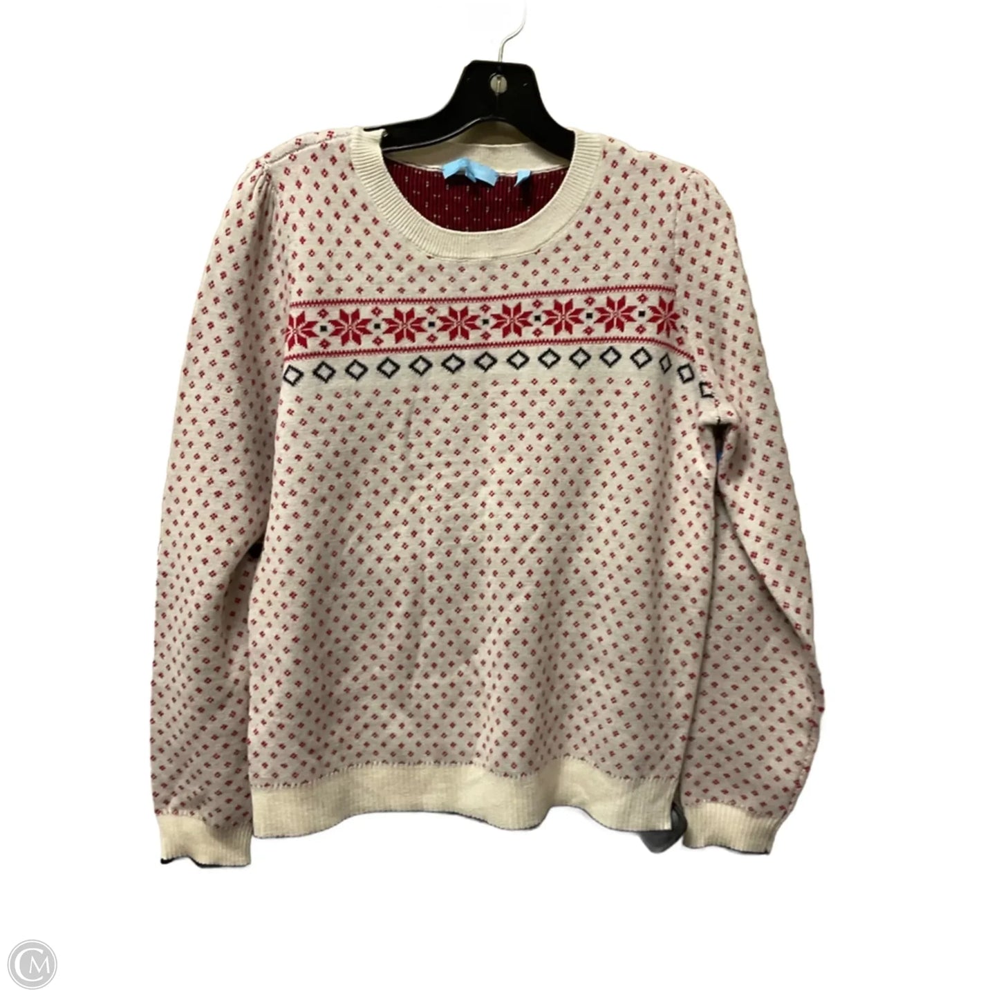 Sweater By Draper James In Red & White, Size: M
