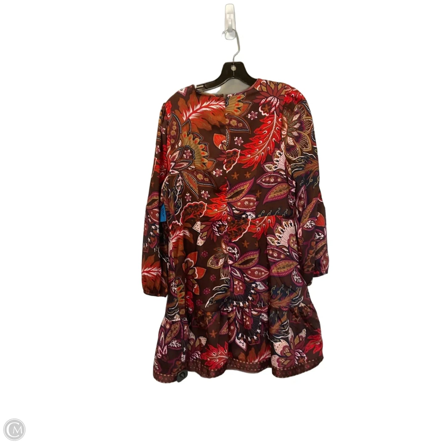 Dress Casual Short By Loft In Brown & Red, Size: 12
