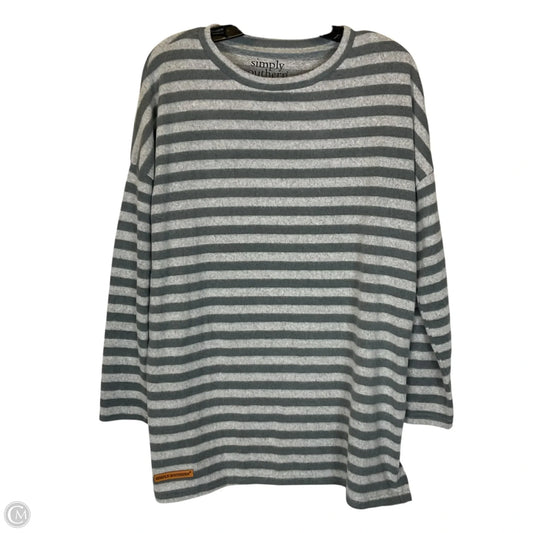 Tunic Long Sleeve By Simply Southern In Striped Pattern, Size: M