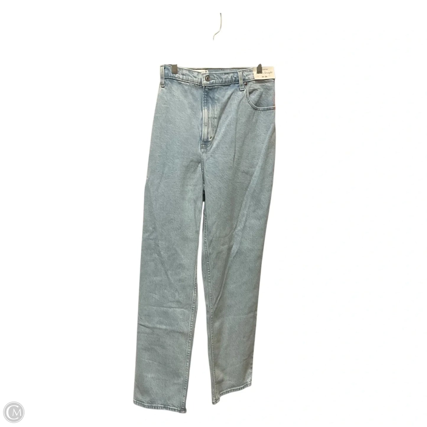 Jeans Straight By Abercrombie And Fitch In Blue Denim, Size: 18