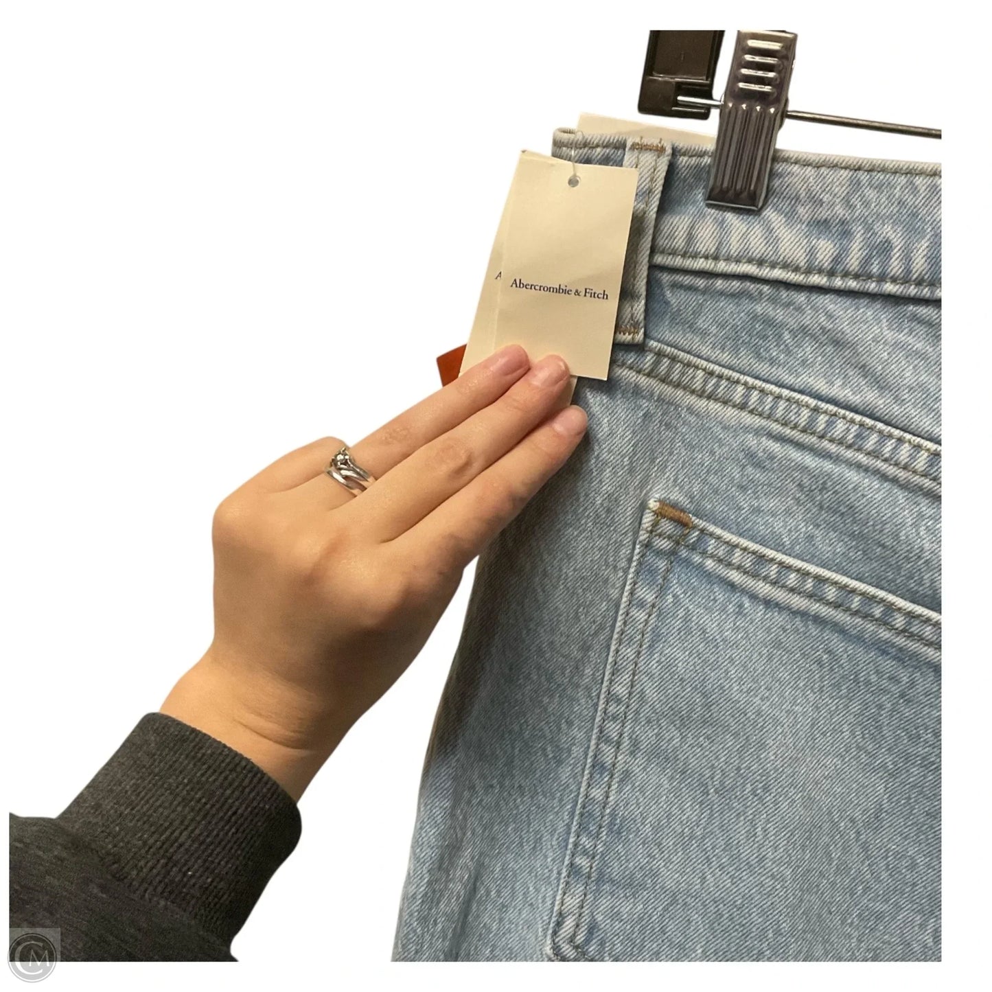 Jeans Straight By Abercrombie And Fitch In Blue Denim, Size: 18