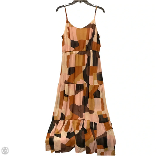 Dress Casual Maxi By Anne Klein In Brown & Pink, Size: 8