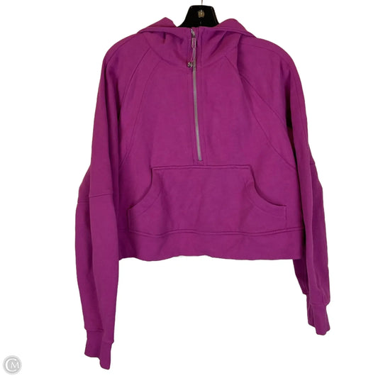 Athletic Sweatshirt Hoodie By Lululemon In Pink, Size: M/L