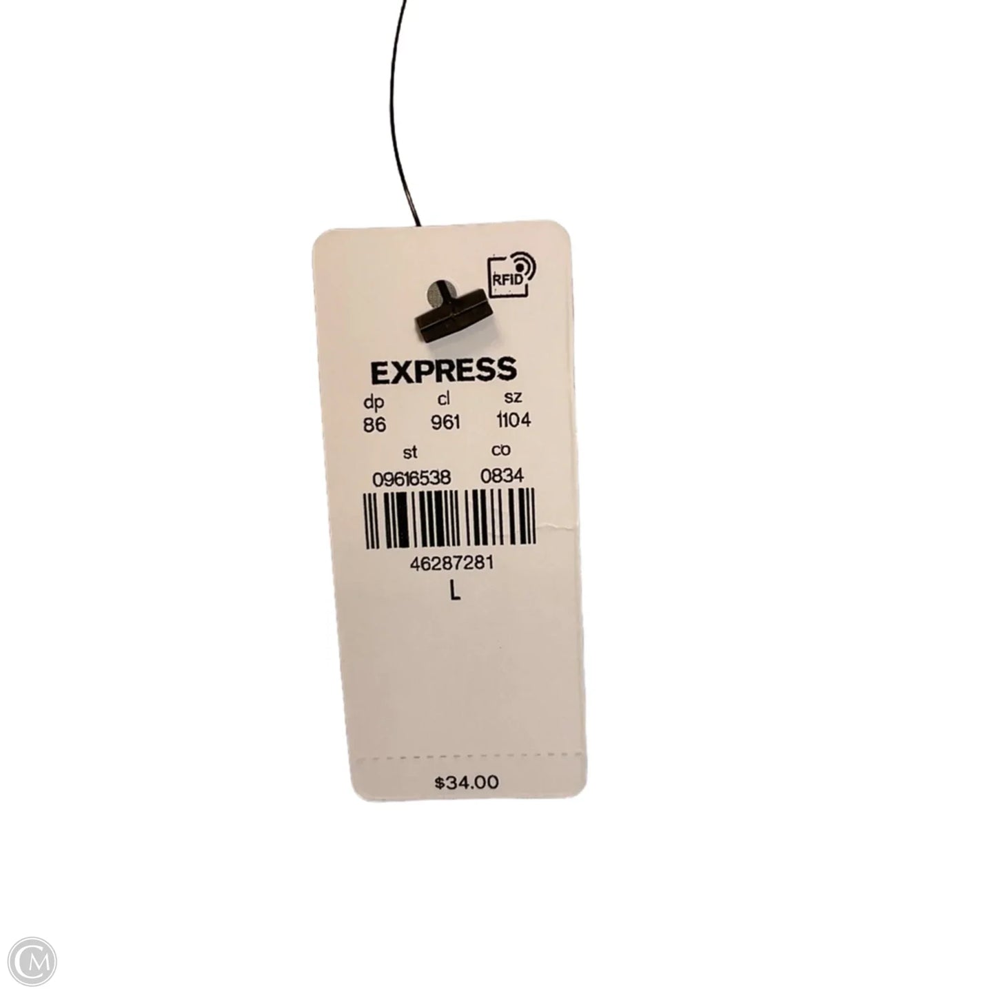 Top Long Sleeve Basic By Express In Blue, Size: L