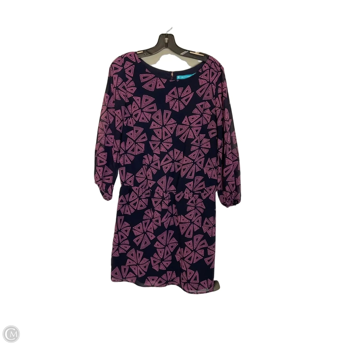 Dress Casual Short By Tori Richards In Blue & Pink, Size: 4