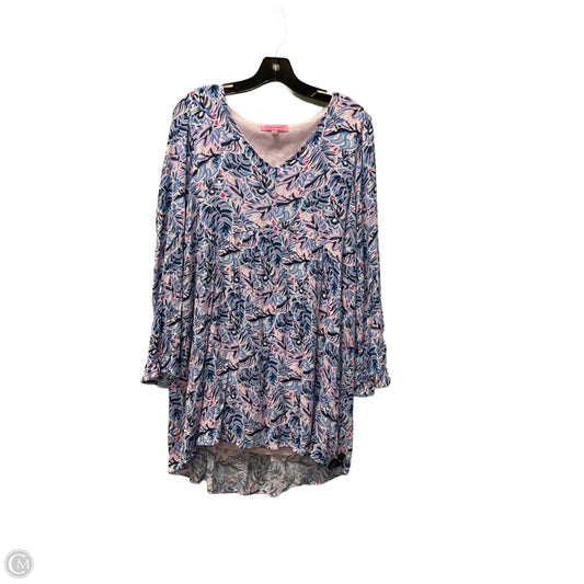 Dress Casual Short By Simply Southern In Blue & Pink, Size: L