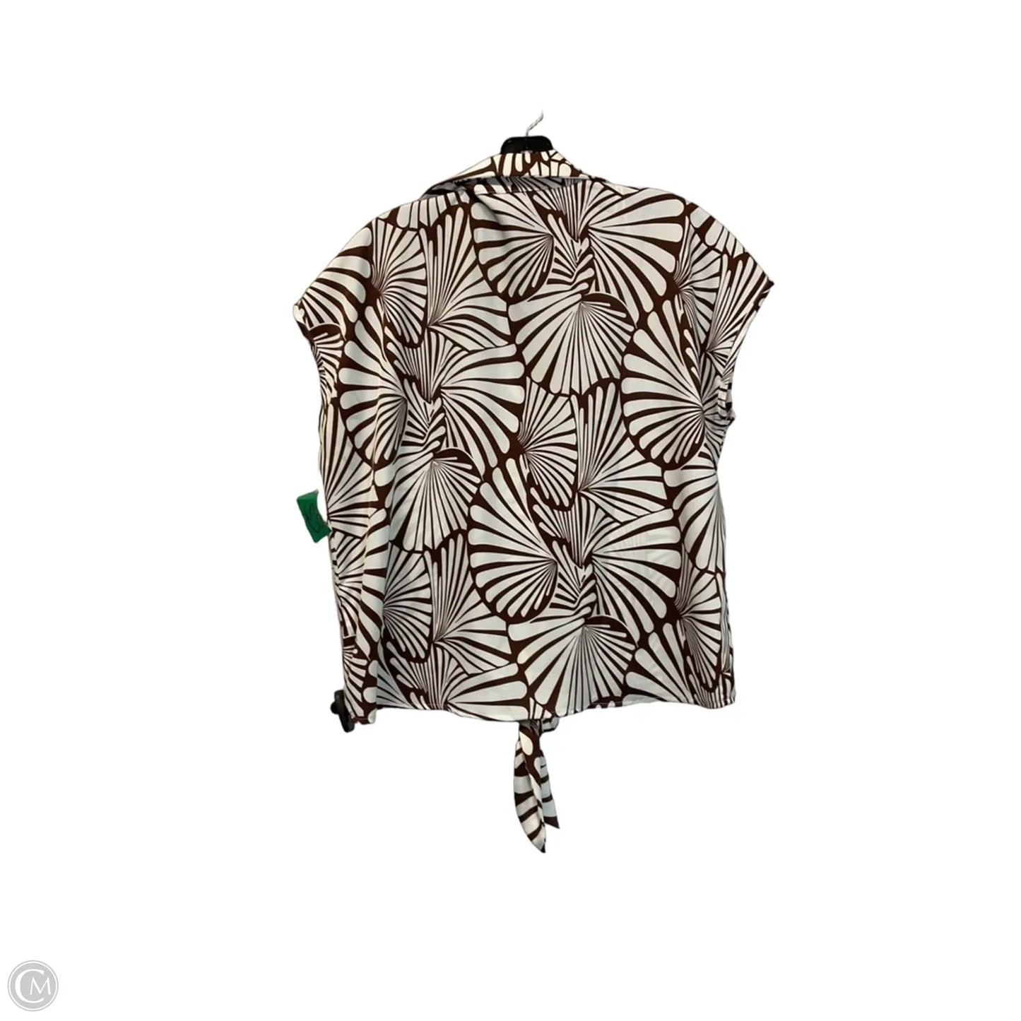 Top Short Sleeve By Rachel Zoe In Brown & White, Size: M