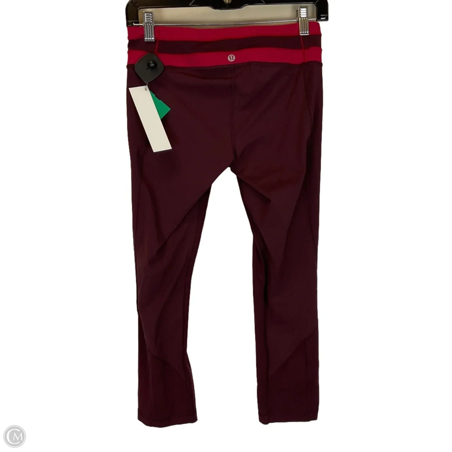 Athletic Leggings Capris By Lululemon In Maroon, Size: 6