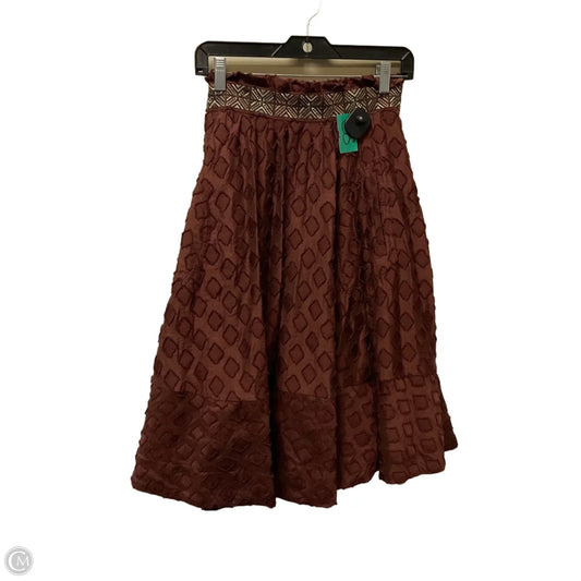 Skirt Midi By Maeve In Brown, Size: 8