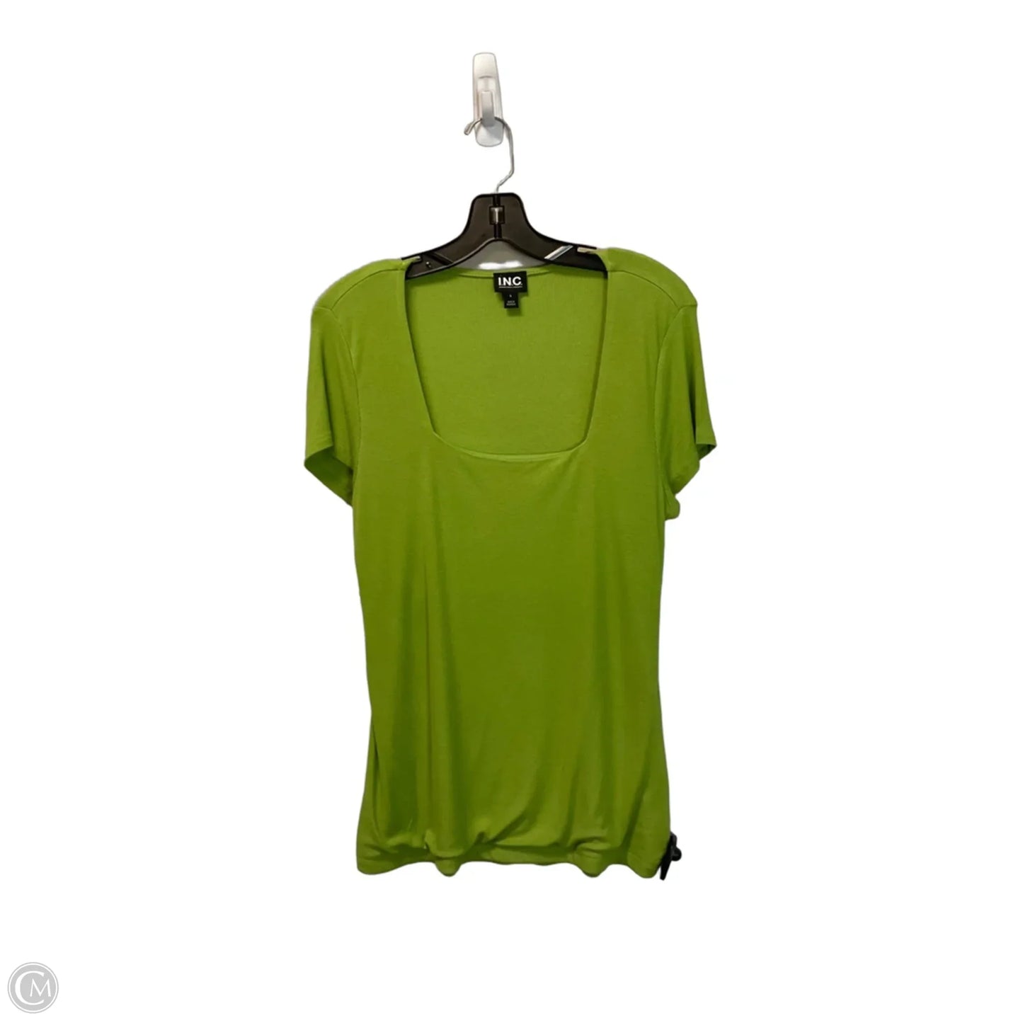 Top Short Sleeve Basic By International Concepts In Green, Size: L