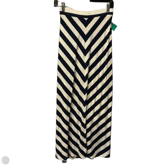 Skirt Maxi By Loft In Striped Pattern, Size: M