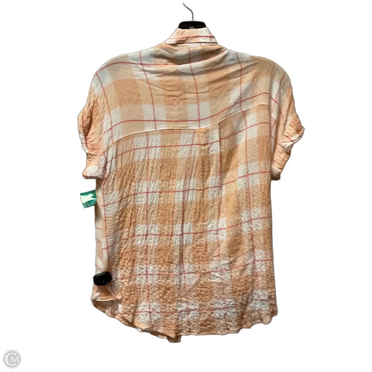 Top Short Sleeve By Jane And Delancey In Orange & White, Size: S