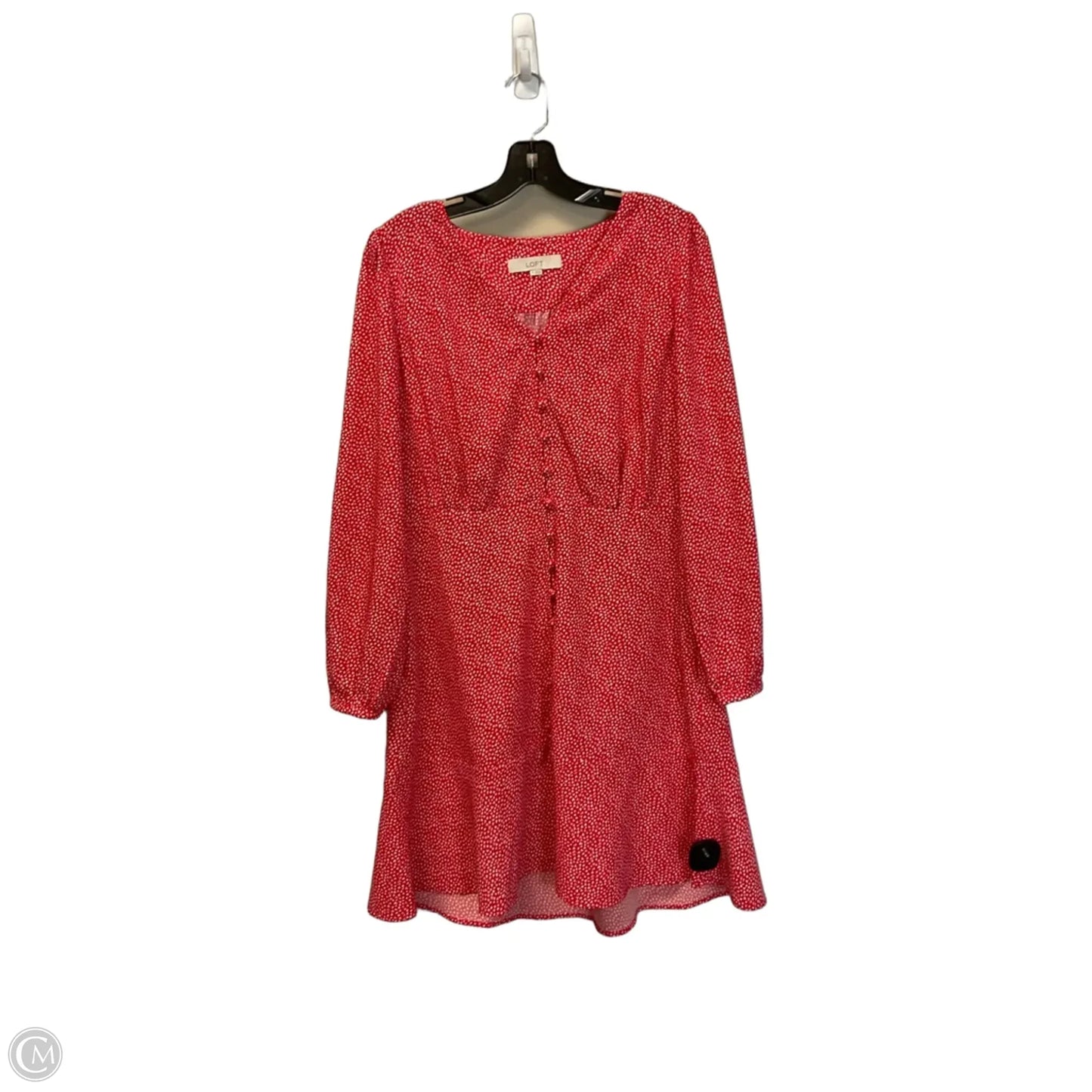 Dress Casual Short By Loft In Red & White, Size: 8