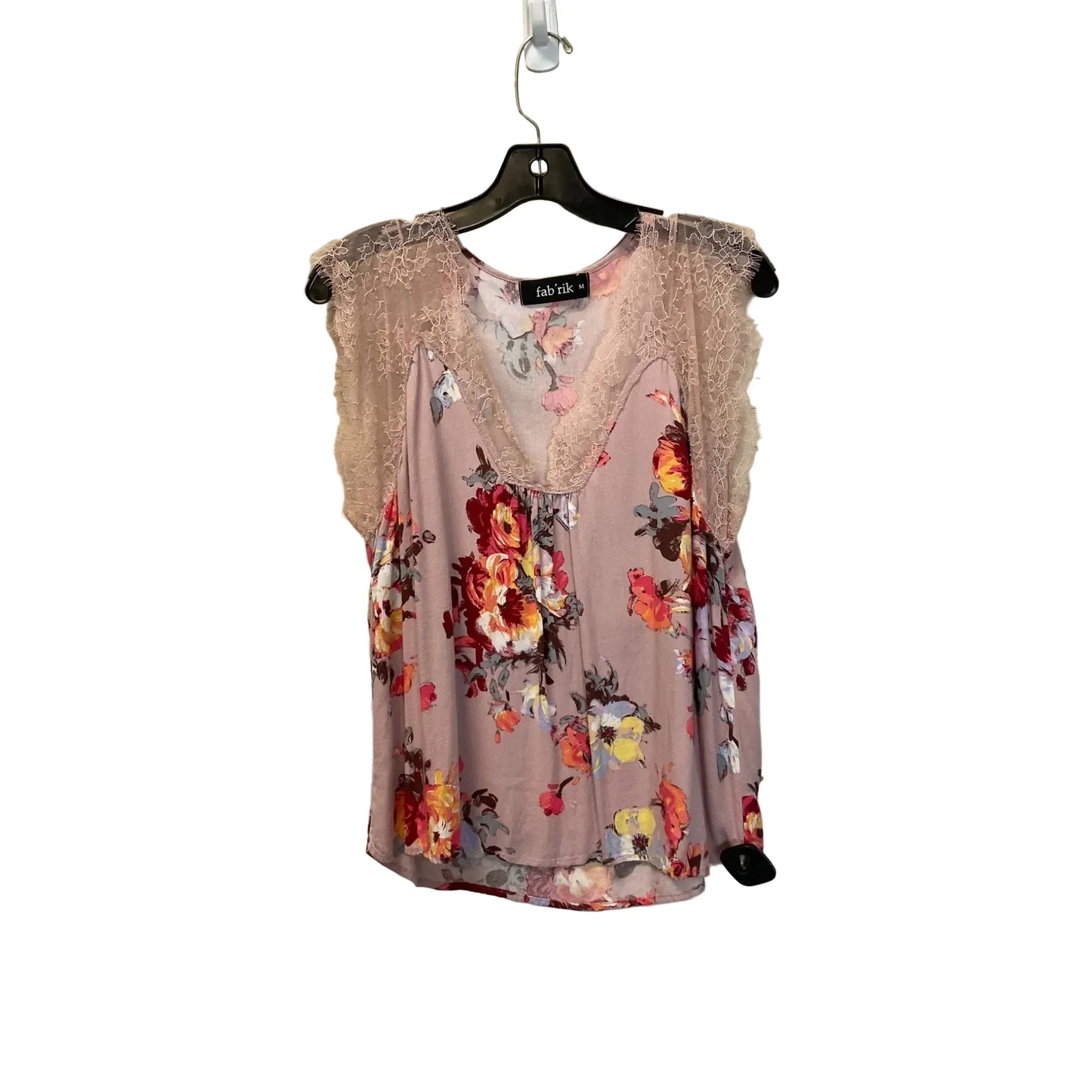 Top Sleeveless By Fabrik In Floral Print, Size: M