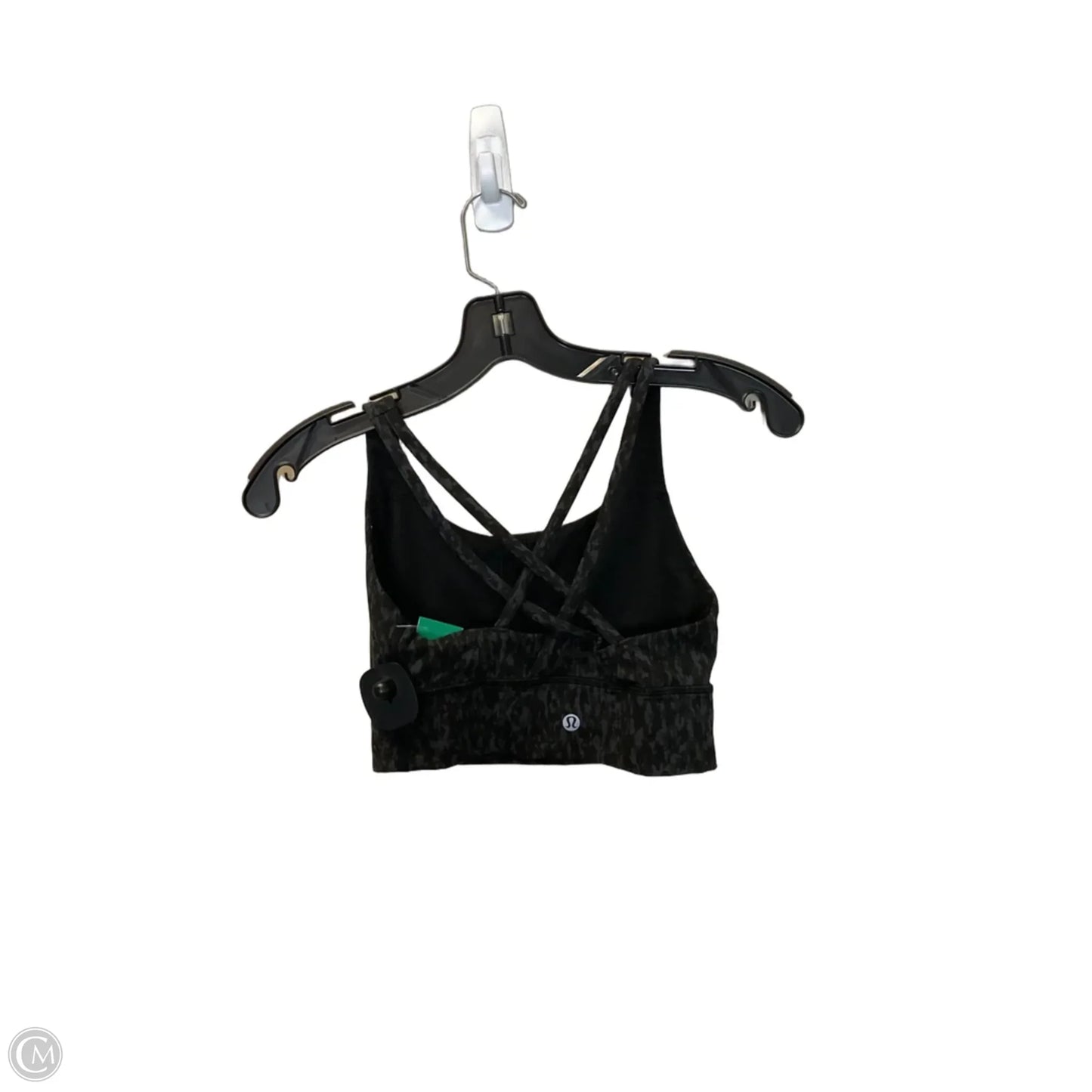 Athletic Bra By Lululemon In Black & Grey, Size: 4