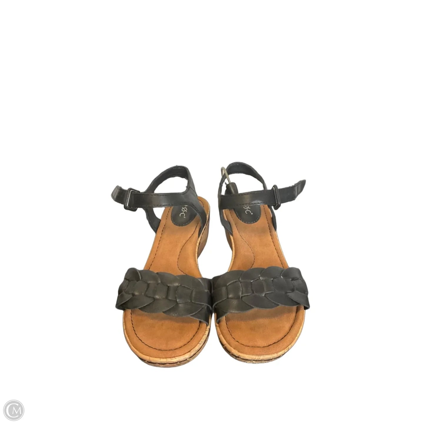 Sandals Heels Wedge By Boc In Black, Size: 8