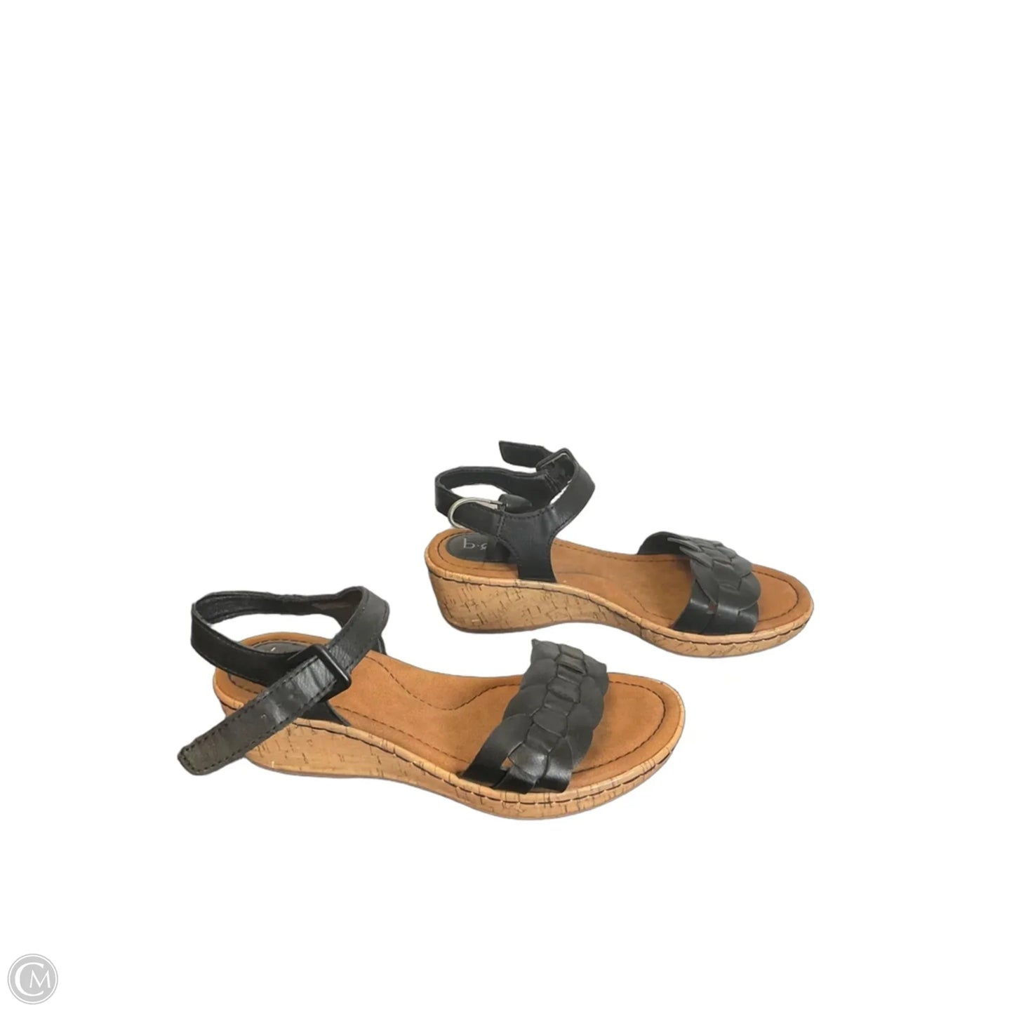 Sandals Heels Wedge By Boc In Black, Size: 8