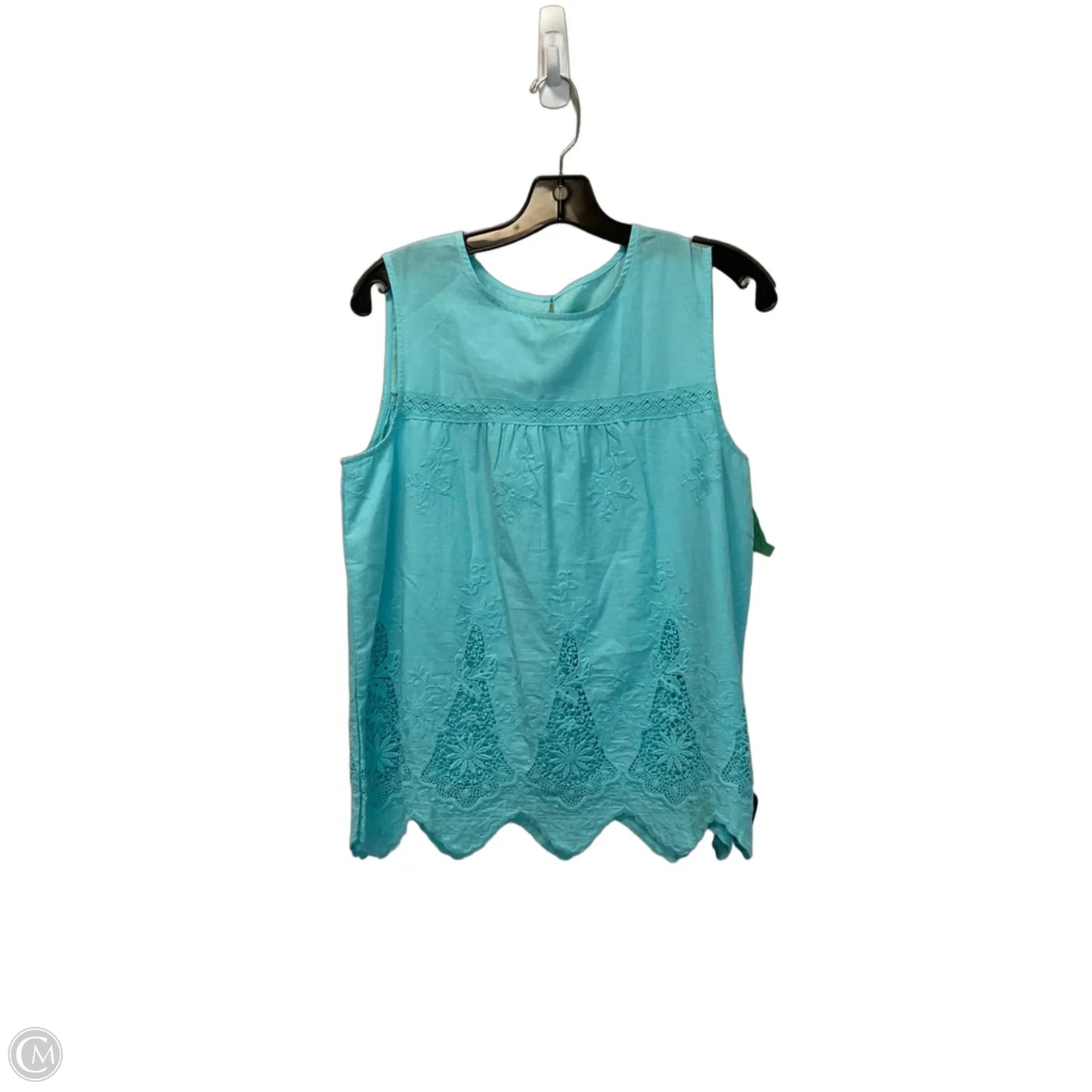 Top Sleeveless By Leo And Nicole In Blue, Size: S