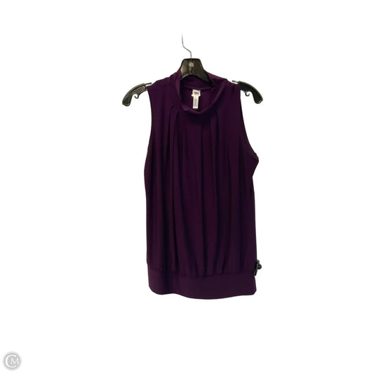 Top Sleeveless By Perseption Concept In Purple, Size: L