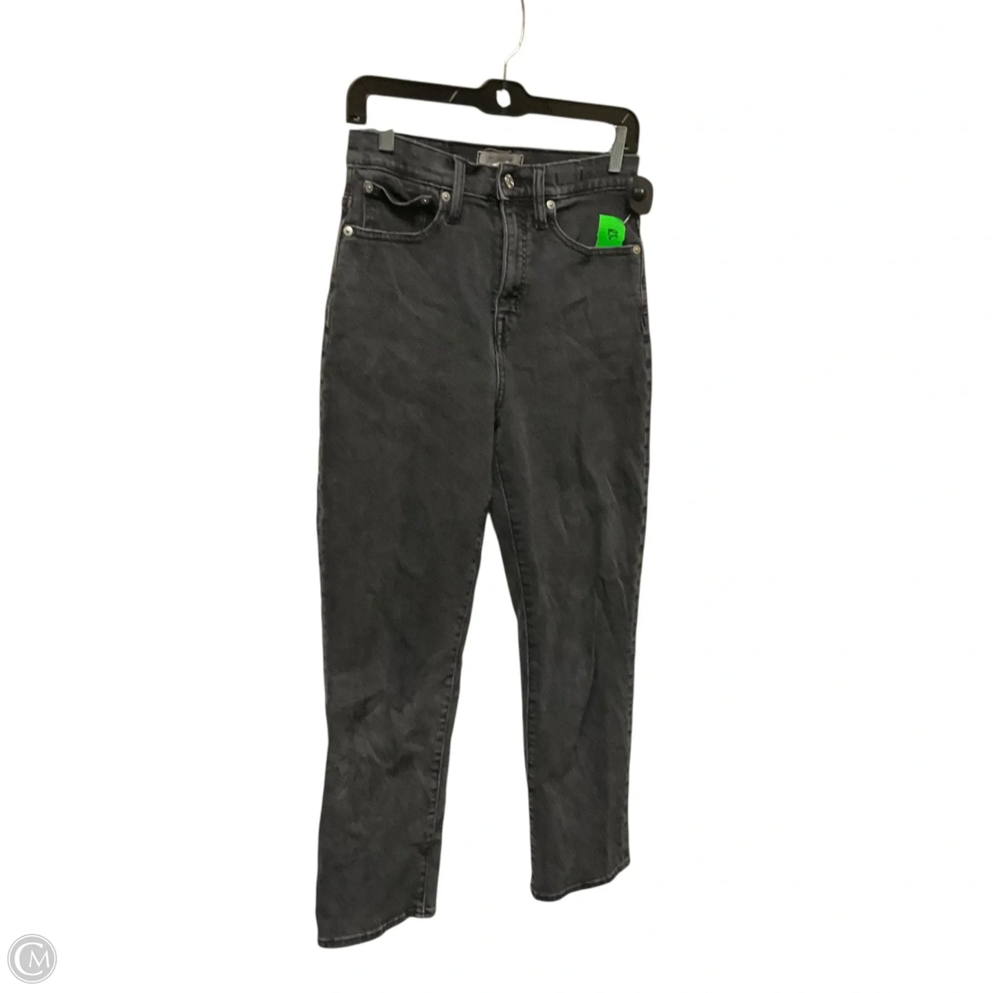 Jeans Straight By Madewell In Black Denim, Size: 4