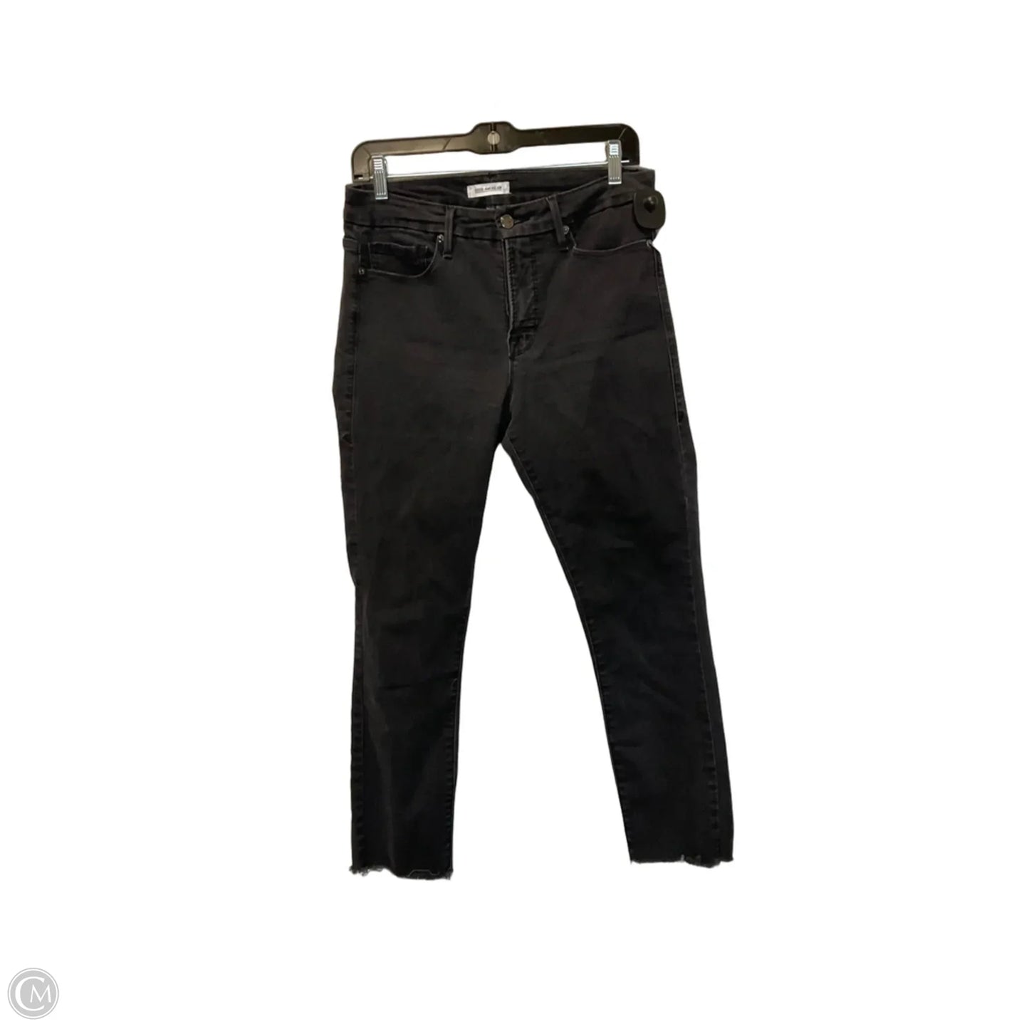 Jeans Skinny By Good American In Black Denim, Size: 6