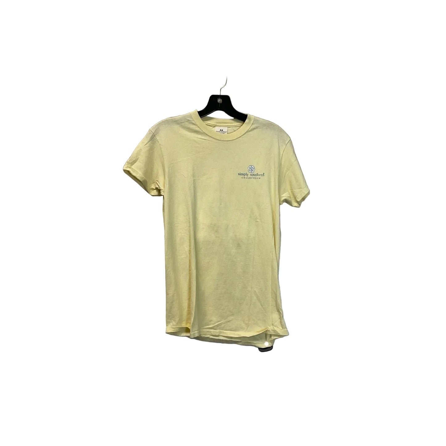 Top Short Sleeve Basic By Simply Southern In Yellow, Size: S