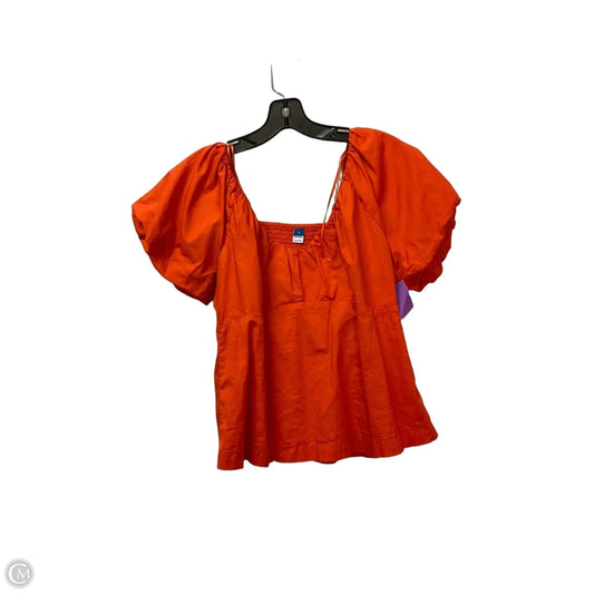 Top Short Sleeve By Old Navy In Orange, Size: M