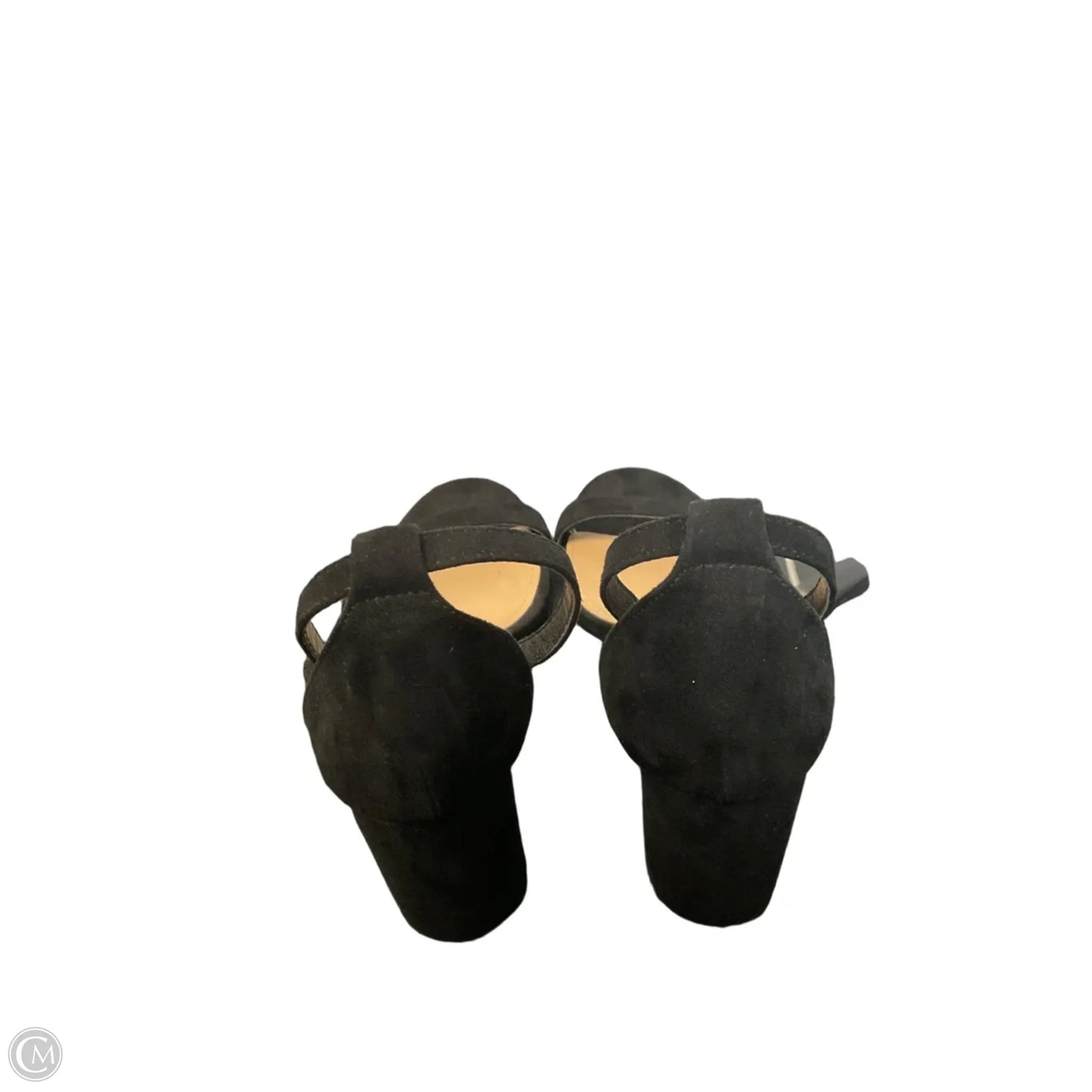 Sandals Heels Block By Just Fab In Black, Size: 7