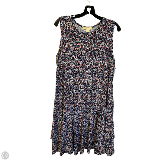 Dress Casual Short By Michael By Michael Kors In Blue & Purple, Size: 1x