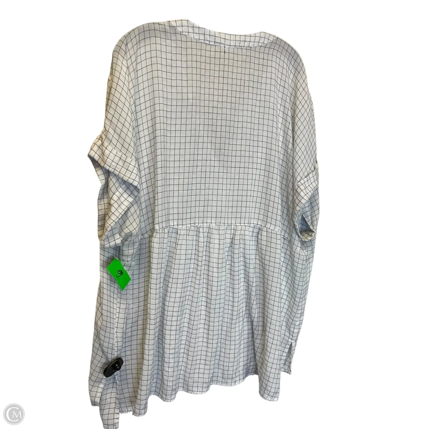 Top Short Sleeve By Jane And Delancey In White, Size: 2x