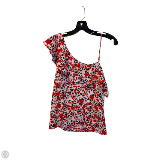 Top Sleeveless By Monteau In Red, Size: M