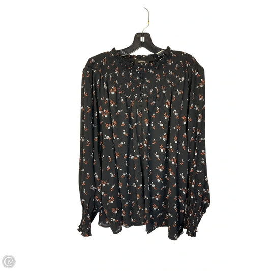 Top Long Sleeve By Madewell In Black, Size: 3x